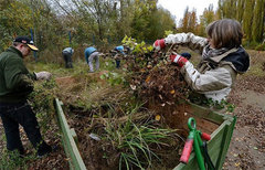 S&auml;uberung des Schulhofes